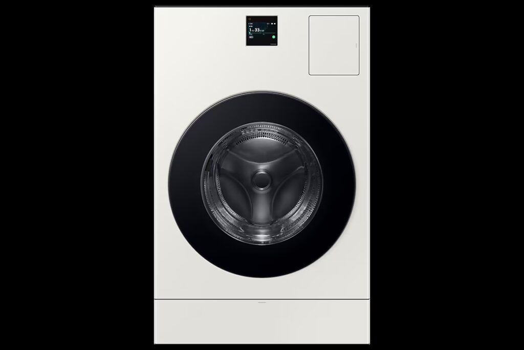 삼성전자 비스포크 AI 콤보 일체형 세탁건조기 화이트 정면 (7인치 AI 허브)