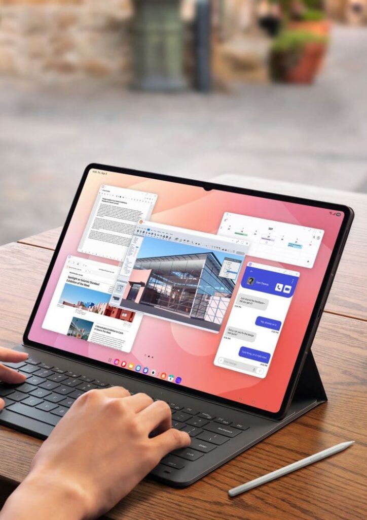 갤럭시 탭 S11에서 데스크톱과 유사한 윈도우 관리 환경을 제공하는 Dex 2.0 모드 구동 화면 스크린샷