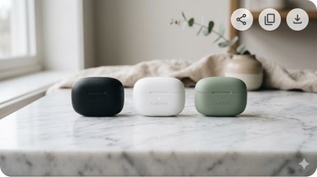 블로그 대표 이미지. 대리석 위에 무선 이어폰 케이스 3개가 나란히 놓인 미니멀한 모습. 가로 16:9.