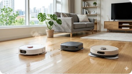 걸레질은 기본, 이제 스팀까지? 2026년 최신 로봇청소기 추천 (로보락, 삼성, LG 비교)