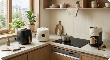 주방가전 전기세 절약 실전 가이드 2026 — 에어프라이어·전기밥솥·식기세척기 효율 사용법과 수명 관리법