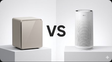 삼성 비스포크 큐브 에어 Infinite AI vs LG 퓨리케어 360° Hit — 2026 프리미엄 공기청정기 정면 비교
