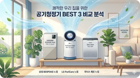 삼성 LG 위닉스 공기청정기 3강 비교